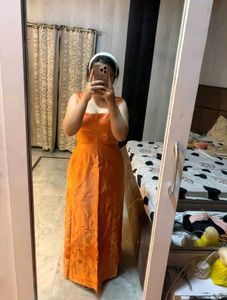 Vibrant Orange Maxi Dress