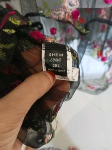 Chic Embroidered Mesh Dress