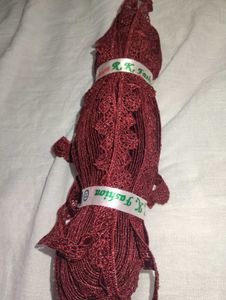 Maroon Lace Trim