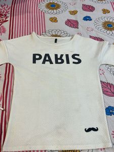 White "Paris" Graphic T-Shirt