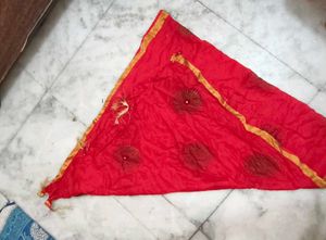 2 Dupatta Combo – Red Ethnic + Pink Printed Dupatt