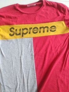 L size SUPREME red-grey sweatshirt for men