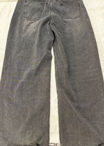 Grey Wide Leg baggy Jeans