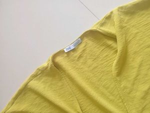 Yellow Textured Tunic Top