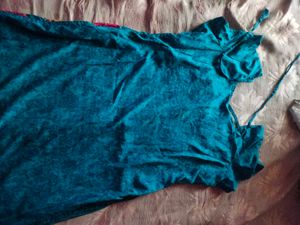 Teal &amp; Pink Embellished Dress