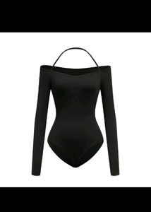 Chic Black Long Sleeve Bodysuit