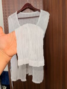 White Front-Tie Top 🤍