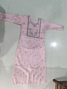 Pink Embroidered Kurta