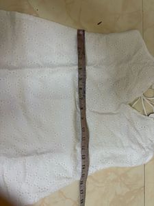 Elegant White Lace Kurta Top