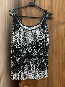 Only  Black & White Tank Top