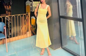 Elegant Yellow Maxi Dress