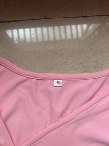 Elegant Pink Ruched Maxi Dress