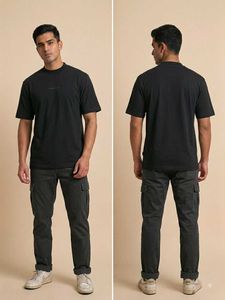 Men's Black Graphic T-Shirt
