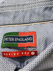 Peter England Blue Textured Shirt