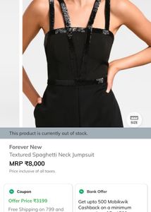 Elegant Black Jumpsuit 🆕 With Tag 🏷️