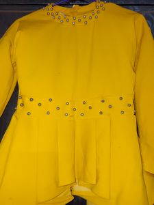 Yellow Top New Digain Stechbal Material Piyarls Work