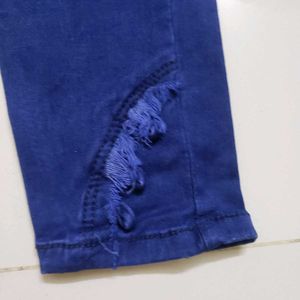 Girls' Blue Denim Jeggings