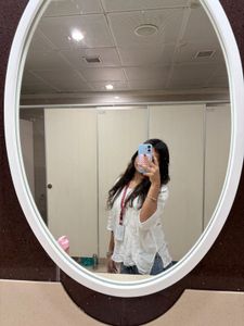 White Embroidered Cold Shoulder Top