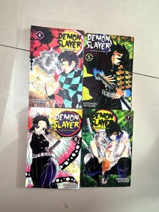 Demon Slayer Manga Set Of 4 Comics