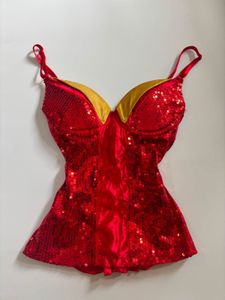 Red Sequin Blouse
