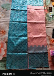 Elegant Pink &amp; Blue Silk Saree