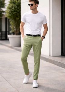 Men's Light Green Dress Pants