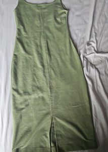 Olive Green Midi Slip Dress