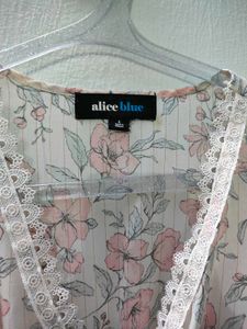 Floral Print Wrap Blouse