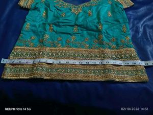 Heavy bridal lehenga with cancan attached