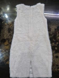 Fuzzy Sleeveless Girls Dress