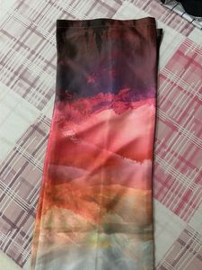 Sky Print Wide Leg Pants