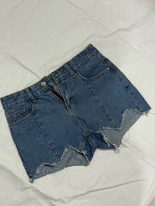 Distressed Denim Shorts