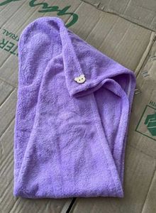 38.Soft Purple Microfiber Hair Towel Wrap