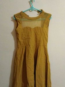 Mustard Sleeveless Dress