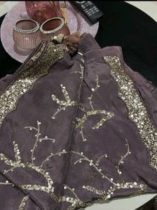 Elegant Sequined Saree