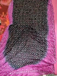 Black & Pink dupatta