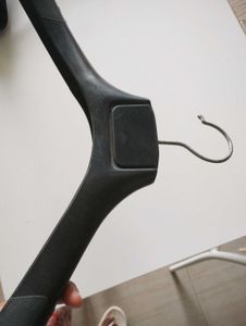 Set of 2 Sturdy Black Clothes Hangers