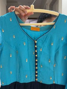 custom made Beautiful Blue and Navy Ethnic Gown