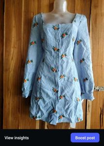 Floral Corduroy Dress