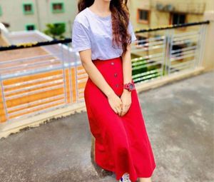 Stylish Red Palazzo Pants