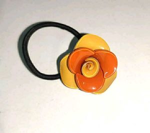 Cute Yellow Flower Hair Tie (pack of 2)