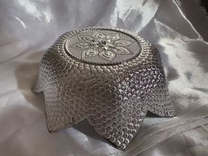 combo Plastic Silver Decorative Bowl and Tea Plate