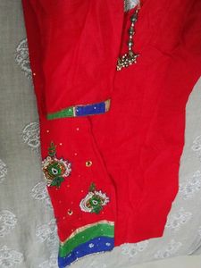 Red Embroidered Blouse