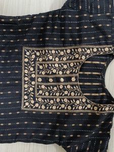 Elegant Black Kurta with Gold Embroidery