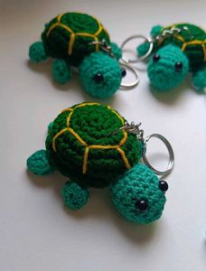 Crochet Turtle Keychain