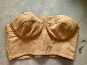 Bustier Denim Crop Top
