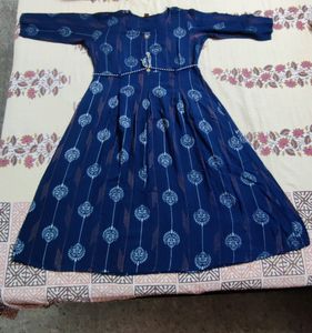 Navy Blue Round Kurta