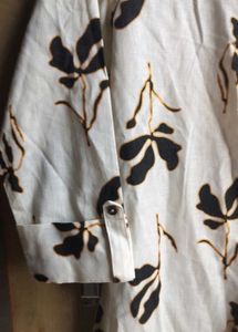 Brand new off-white floral print kurta