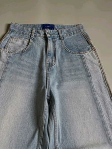 Y2k Shaded Blue Baggy Jeans