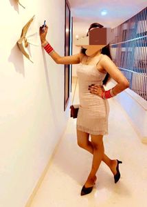Party Wear Pink Nude Shimmery Bodycon Dress
